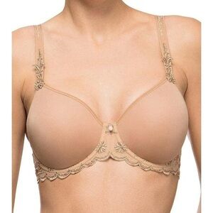 Antinéa Lace Trimmed Beige Bra women’s size 40E